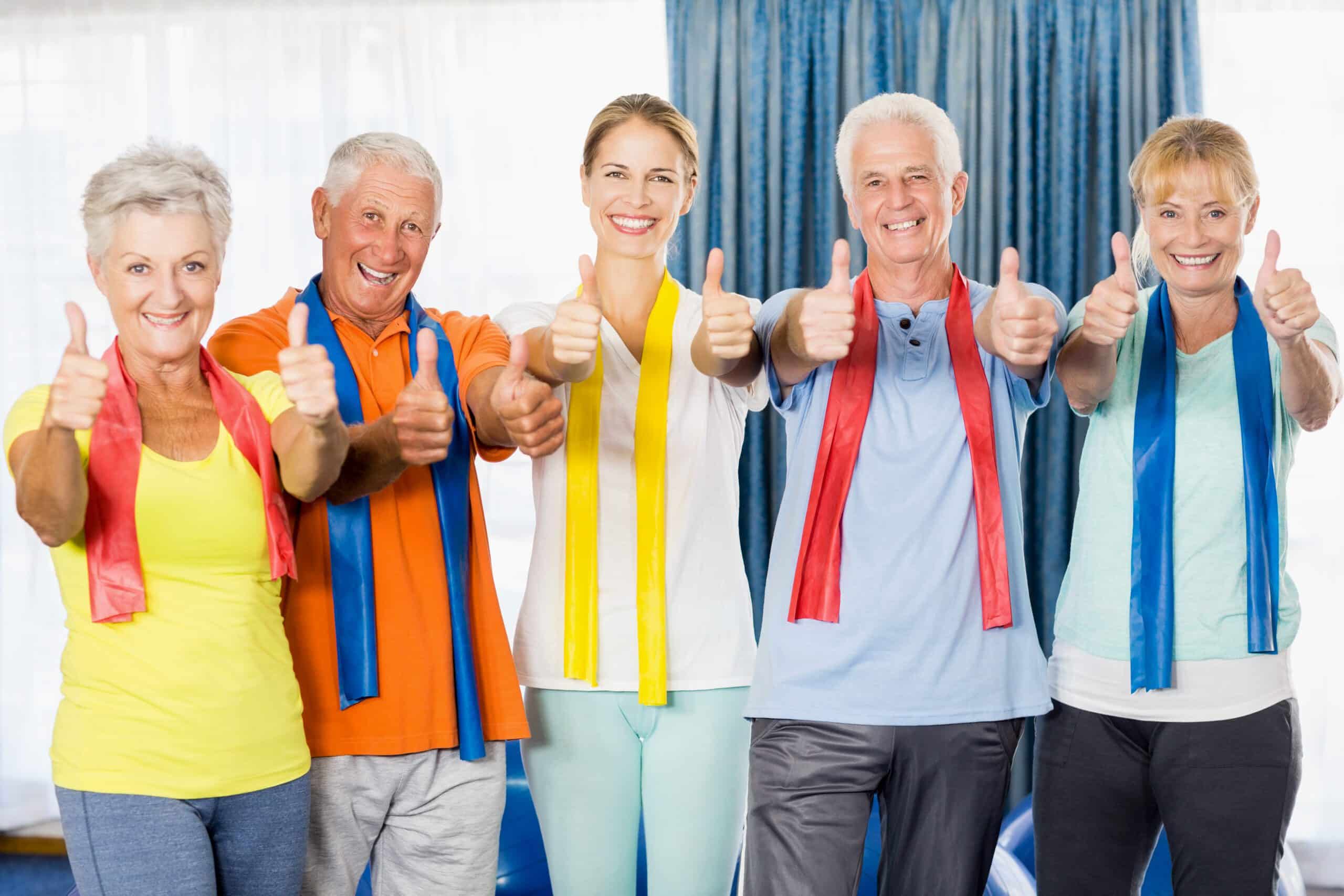 Low-Impact Cardio Exercises for Joint Health with a group of seniors